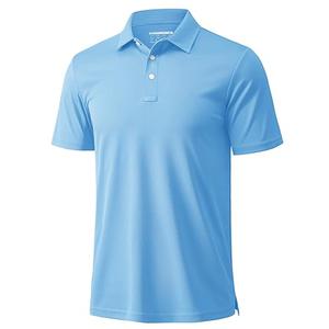 MAGCOMSEN Polo Shirts for Men Dry Fit Lightweight Active Golf Polos Short Sleeve Moisture Wicking Collared Shirt, M