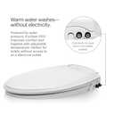Brondell Bidet Toilet Seat, Non-Electric Swash Ecoseat, Fits Elongated Toilets, White - Dual Temperature, Dual Nozzle System - Bidet with Easy Installation