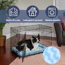 MidWest Homes for Pets QuietTime Fashion Dog Bed - Blue Faux Fur Bolster, Ultra-Soft and Machine Washable, Fits 24-Inch Crates and Carriers, for Small Breed Dogs