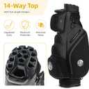Shopsource 14 Way Golf Cart Bag with Molded Lock Top n Upgrade 900D Oxford
