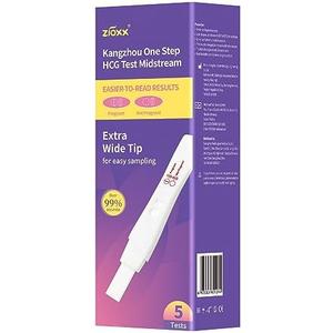 Pack Of 2 Zioxx One Step hCG Pregnancy Test Early Detection Pregnancy Kit Midstream Value Pack of 5 Counts