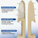 ANODZU 22818467 Door Panel Handle Armrest Repair Kit Fit for Chevrolet Silverado/GMC Sierra 1500 2500 HD 3500 HD 2010 2011 2012 2013 2014 Assist Pull Handle Armset Front Left Driver Side (Beige)