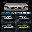 Full LED Projector Headlights Compatible with 2011-2013 Toyota Corolla Sedan, Headlamp Assembly with Startup Animation, Sequential Turn Signal, DRL, High Low Beam, Clear Lens Upgrade, Waterproof