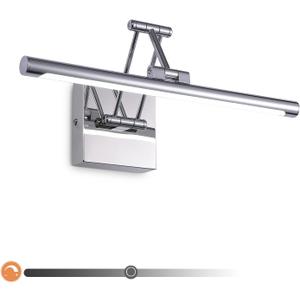 Dimmable LED Vanity Lights Bar 16 Small Bathroom Wall Light Fixtures 10W Modern Chrome Bath Light over Medicine Cabinet with Adjustable Swing Arm Light for Mirror in Bathroom Restroom Bedroom