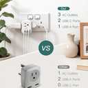 Addtam US to UK Ireland Travel Plug Adapter, Type G Power Plug Adapter with 3 Outlets 3 USB Ports(2 USB C), UK Adapters for USA to Dubai England London Scotland British Kenya Irish Hongkong, 2 Pack