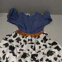 Gorkonpy Cowgirl Costume for Girls with Hat Halloween Dress Up Party, XL