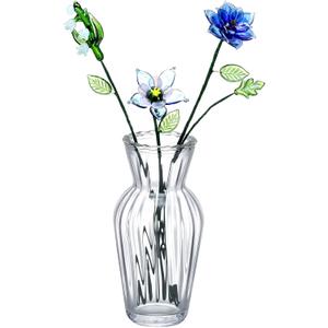 HunnmingRe 5 Pcs Glass Flowers with Vase, May Birth Month Flower Decor, Handmade Blown Glass Birthday Flower Bouquet, Birthday Gifts for Mom Women, Home Office Table Centerpiece Wedding Decor