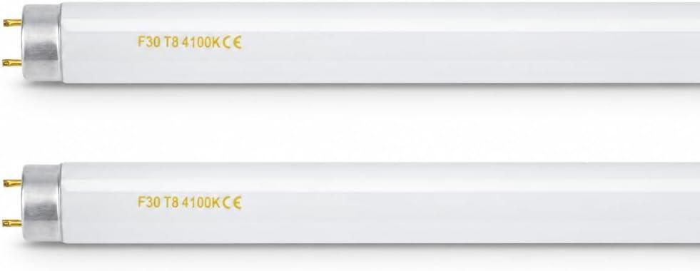 30W T8 F30T8/CW Fluorescent Tube Light Bulb, 4100K Cool White, 36" Inch, Replacement for F30T8/SPX41 F30T8/SP41 F30T8/CW/Alto, 2 Pack