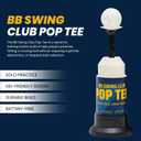 BB Swing Club Pop Tee, Pop-Up Baseball Trainer for Hitting Practice, Pop Tee Training Equipment with Ball Launcher Action, Skill Development Tool for Timing, Contact, and Swing Mechanics