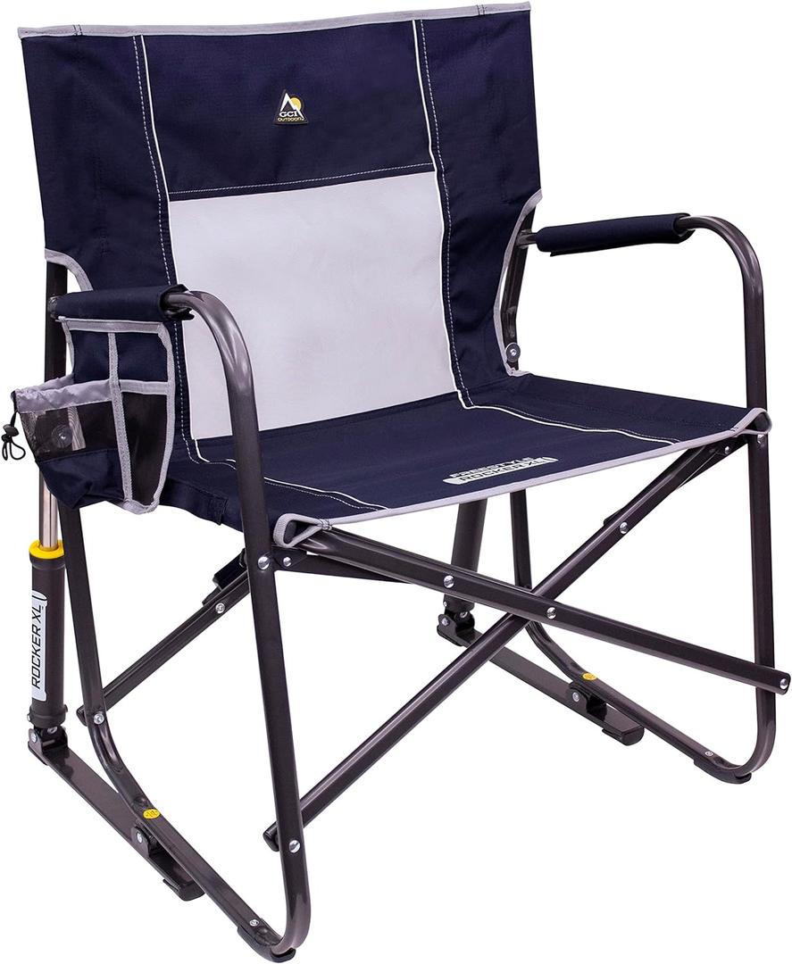 GCI Outdoor Freestyle Rocker XL Portable Folding Rocking Chair and Outdoor Camping Chair (Indigo Blue)