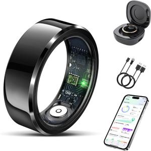 Smart Ring for Women Men-Wearable Fitness Tracker with Sleep Tracking Heart Rate Blood Oxygen Healthy Monitor Ring Activity Monitoring Steps Calories for Adult