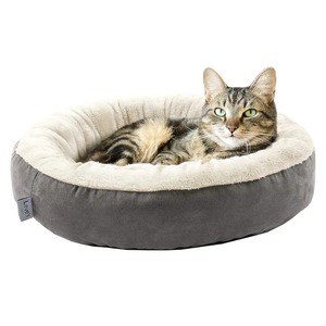 Love's cabin Round Donut Cat and Dog Cushion Bed, 20in Bed for Cats or Small Dogs, Anti-Slip & Water-Resistant Bottom, Super Soft Durable Fabric Pet Beds, Washable Luxury Cat & Dog Bed,
Dark Grey