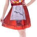 Gumball Machine Costume for Women,Red Dress with Hat,Funny Cosplay Outfits for Halloween Dress Up Party (Large)