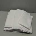 POLYTE Oversize, 60 x 30 in., Quick Dry Lint Free Microfiber Bath Towel Set, 6 Piece (White, Waffle Weave)
