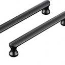 5 Pack Black Cabinet Handles 3-3/4 Inch Hole Spacing Black Kitchen Cabinet Handles Matte Black Cabinet Pulls Kitchen Hardware for Cabinet