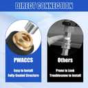 PWACCS Pressure Washer Nozzle Tips Full Set, 3600 PSI Rotating Turbo Nozzle for Power Washer 3.0 GPM, 7 Spray Tips Kit with Holder Multiple Degrees, 1/4" Quick Connect