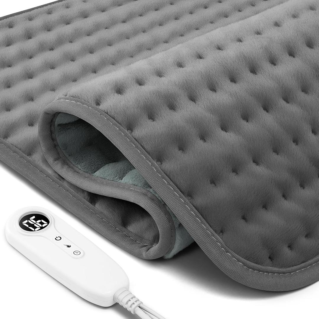 XXL Heating Pad for Back Pain Relief, Gifts for Mom Dad Women Men Grandma Grandpa Wife Husband Christmas Birthday, Extra Large Heating Pads for Cramps/Neck/Shoulder/Leg, 6 Heat Levels, 2 Hour Auto-Off (Light Sage Green)