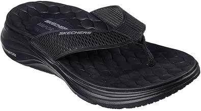 Skechers Vapor Foam Sandal, SAYTO Men's Toe Post Sandals, Black, 12