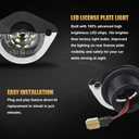 D-Lumina LED License Plate Light Tag Lamp Assembly for Fo-rd Mustang 1994-2004, Powered by 18-SMD 6000K White Tag Lights, Pack of 2