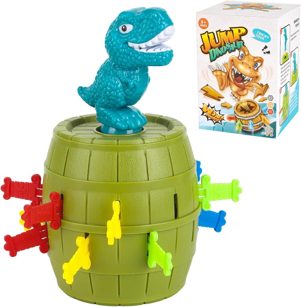 Pop-Up Dinosaur Pirate Bucket Game  Interactive Parent-Child Board Game for Kids,Toddlers & Children Ages 3 4 5 6 7 8, 2-4 Players, Cute Easter Gift for Boys & Girls