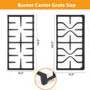 Upgraded WB31X27151 Side Grates WB31X27150 Center Grates Replacement for GE General Electric Stove Parts, WB31X24736 WB31X24737 Cast Iron Grate Cooktop Burner for JGBS66REKSS JGB735SPSS Stove Grate