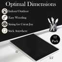 Black and White Permanent Vinyl for Cricut Joy. Adhesive Vinyl [12 Pack, 5.5x12 Inch]. White and Black Sheets for DIY Outdoor Stickers and Decal.