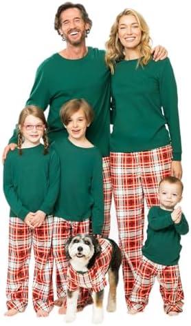 PajamaGram Matching Family Pajamas Plaid - Matching PJs, Modern Plaid, Pets, SM, Pack of 1