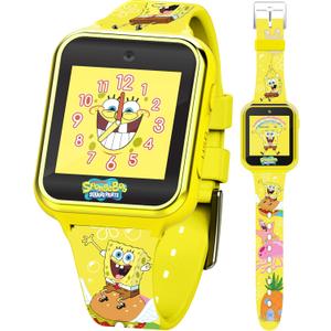 SpongeBob SquarePants Kids Smart Watch Touchscreen with Camera Games Stopwatch Alarm Fitness Tracker Photo Video Recorder  Fits Wrist Sizes 5.5" to 8"