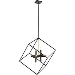 Kichler Cartone 8-Light Pendant Light, Alabaster Glass, Bronze