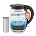 Chefman - Fast-Boil Electric Kettle with Tea Infuser, 1.8L with 1500W - Black