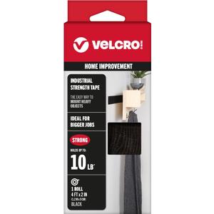 VELCRO Brand Industrial Strength Tape, Black, 2in x 4ft Roll
Adhesive Sticky Back Fastener For Indoor And Outdoor Use, Smooth Surface Attachment, Mounting and Hanging, 2 Pack