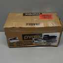 Pyrex Storage 4 Cup Round Dish, Clear with Blue Lid - Original Genuine Pyrex - Pack of 4 Containers