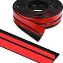 Door Draft Stopper for Side of Door Frame 1.97 in x 10 Ft T-Shaped Silicone Weather Stripping Door Seal Strip Draft Blocker - Black