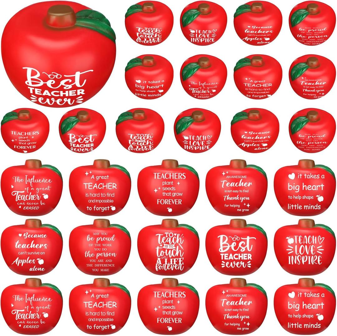 Hollowfly 60 Pcs Teacher Appreciation Gifts Fruit Stress Balls Bulk Teachers Thank You Gifts Soft Foam Balls Anxiety Relief Funny Stress Presents for Teachers Adults Graduation Party Favors