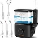 Water Flosser Oral Irrigator for Teeth: Electric Countertop for Dental Health and Cleaning 600ML Professional Water Teeth Cleaner with 10 Modes and 5 Nozzles for Family