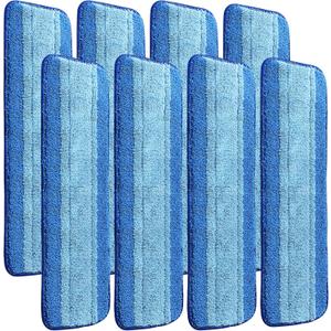 8 Pack Microfiber Cleaning Pads Compatible with Bona Mops, Safe for Hardwood and Hard-Surface Floors, Washable, Reusable