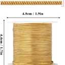 33 Feet Gold Snake Chains Roll, 1mm 18K Gold PVD Plated 304 Stainless Steel Round Snake Chain Bulk Spool for Jewelry Making DIY Craft