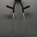 PEPE Mobility - Forearm Crutches for Adults (x2 Units, Open Cuff), Adjustable, Aluminum, Walking - Made in Europe (Black)