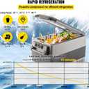 VEVOR CF55 12 Volt 58 Qt Refrigerator, Dual Zone Portable Compressor 12/24V DC and 110-240V AC, Freezer Fridge Cooler, for Car, Truck RV, Camping and Home Use, Black+Gray