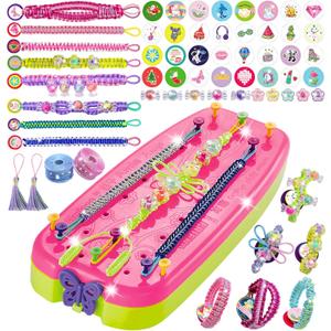 Girls Friendship Bracelet Making Kit: Girl Toys Bracelets Braiding Kits Kids Birthday Gifts Age 7 8 9 10 11 12 Year Old, Crafts Art Cool Presents for Teen, DIY Jewelry String Maker Travel Activity Set (Multicolored)
