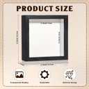 Ripeng 16 Pack Shadow Box Frame Display Case Picture Frame for Wedding Bouquet, Teacher Crafts, Photo, Ticket, Valentine, Easter, Medal, DIY Wall or Tabletop Gift(5 x 5 Inch,Black)