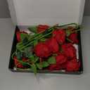 15Pcs Artificial Roses Velet Real Touch Single Stem Fake Roses Silk Realistic Bouquet Flowers Arrangements Home Office Garden Grave Party Wedding Decoration (Red-15p, Blossom Roses)