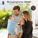 Baby Carrier Newborn to Toddler- Ergonomic,Cozy and Lightweight Infant Carrier for 7-40lbs,3 Carry Positions Newborn Carrier,Denim Blue
