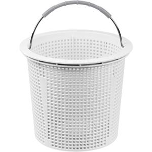 Heavy Duty 8 Inch Skimmer Basket for Pentair 85014500 & S200 Pool Skimmers - Built-in Weight, Stainless Steel Handle with Rubber Grip