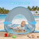 Gorich Pop Up Baby Beach Tent with UPF50+ UV Protection, Portable Toddler Sun Shelter with Mesh Ventilation, Lightweight & Foldable Play Shade Tent for Beach, Park & Backyard