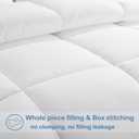 EASELAND Oversized Queen Down Alternative Comforter - Quilted Duvet Insert for All Seasons, Soft Lightweight with Corner Tabs, Summer Winter Warm Bedding, White 9898 Inches