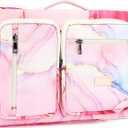 DACHEE 360 Protective Laptop handle Bag,Laptop sleeve case 15.6 inch Computer Bag Compatible with MacBook Air 15 inch (New Pink Marble)