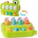 Cause and Effect Pop Up Dinosaur Baby Toy 6-12 Months, Sensory Early Learning Fine Motor Skills Toy for Toddler Boy Girl 9 11 Months