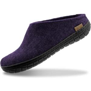 Glerups 100% quality wool mix Slipper with rubber sole - Unisex Slip-on (Purple)
