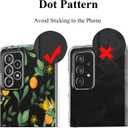 Unov Case Compatible with Galaxy A32 5G Clear with Citrus Flavors Orange Flower Design Soft TPU Shock Absorption Slim Embossed Pattern Protective Back Cover